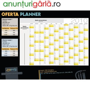 Imagine anunţ Oferta Plannere 2010