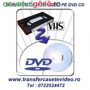 Imagine anunţ Transfer casete video pe dvd
