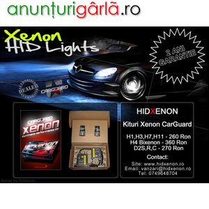 Imagine anunţ Kit xenon CARGUARD 2 ani garantie