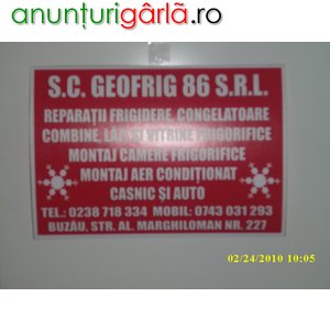 Imagine anunţ SC GEOFRIG 86 SRL