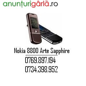 Imagine anunţ Vand Nokia 8800 Sapphire Arte Sirocco White E71 E72 E52 iPhone