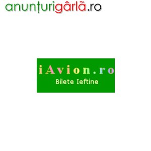 Imagine anunţ iAvion.ro : Bilete ieftine de avion