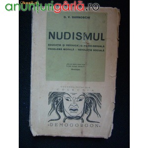 Imagine anunţ Cartea Nudismul de Barnoschi, autograf, interbelica