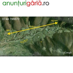 Imagine anunţ PROPRIETAR vand teren in Marginimea Sibiului Gura Raului drumul spre Paltinis.