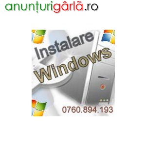 Imagine anunţ Instalare Windows Xp, Vista, 7