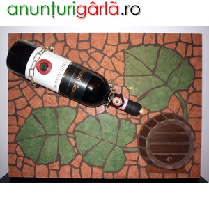Imagine anunţ Suport pentru sticla de vin din mozaic . Wine holder.