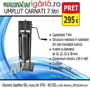 Imagine anunţ Vand Masina de Umplut Carnati 7 litri