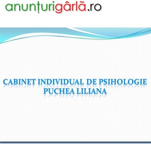 Imagine anunţ cabinet individual de psihologie Puchea Liliana