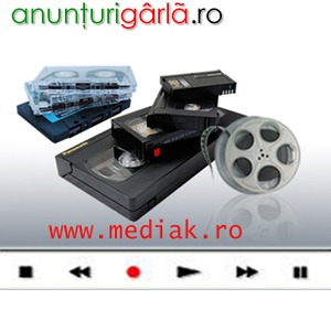 Imagine anunţ Transfer, conversie, copiere de pe casete video, audio, film 8mm, diapozitive pe CD si DVD