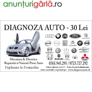 Imagine anunţ DIAGNOZA AUTO - TESTER LA DOMICILIU de la 50 ron