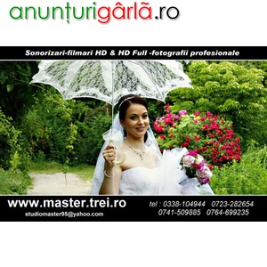 Imagine anunţ Filmari HD Nunti Botezuri Buzau Bucuresti.