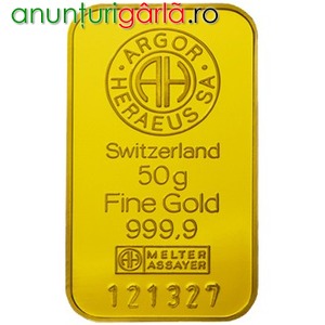 Imagine anunţ Vand lingouri de aur, investitii in aur, aur de 24 k