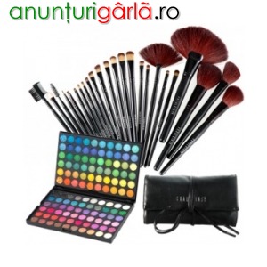 Imagine anunţ Set Machiaj Profesional Make-Up Fraulein 38 - Trusa Farduri 120 Culori + Set Pensule 24 Bucati