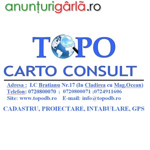 Imagine anunţ Firma de cadastru - CARTO TOPO CONSULT