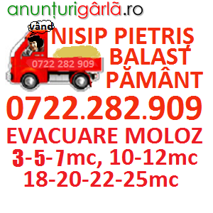 Imagine anunţ O722.282.909 NISIP PIETRIS PAMANT NEGRU BALAST
