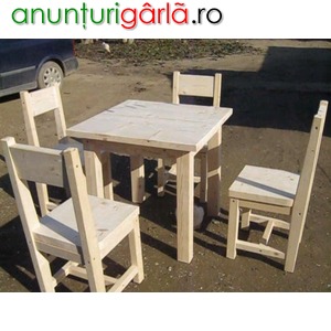 Imagine anunţ masa cu scaune stil rustic