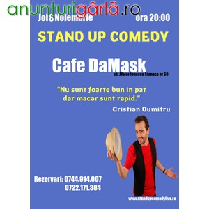 Imagine anunţ Stand Up Comedy Bucuresti Joi