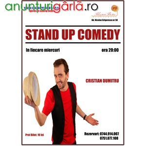 Imagine anunţ Stand Up Comedy Bucuresti Miercuri