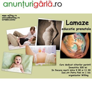 Imagine anunţ Lamaze sarcina gravide