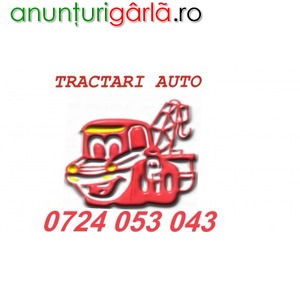 Imagine anunţ Tractari auto Bucuresti non stop 0724 053 043