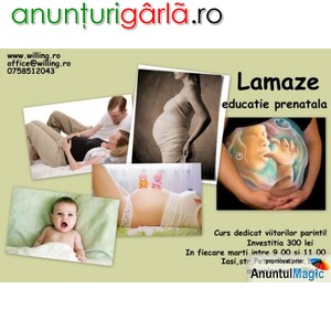 Imagine anunţ Lamaze gravide sarcina