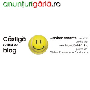 Imagine anunţ Castiga un antrenament de tenis gratuit