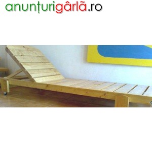 Imagine anunţ paturi plaja din lemn in rate