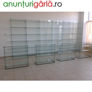 Imagine anunţ Rafturi din sticla tejghele toneti vitrine mobilier sticla magazine