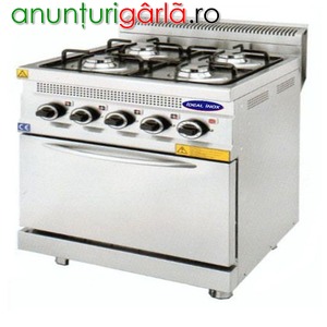Imagine anunţ Aragaz profesional cu 4 focuri si cuptor