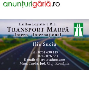 Imagine anunţ TRANSPORT MARFA INTERN INTERNATIONAL