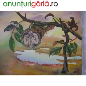 Imagine anunţ Vand tablou "Gemenii", pictura in ulei pe panza, pret 160ron