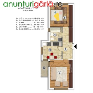 Imagine anunţ Apartament decomandat, spatios, etaj 1, Rahova