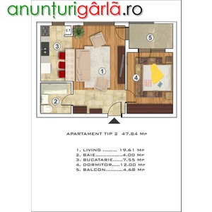 Imagine anunţ Apartament in bloc nou, in Rahova, 47mp utili