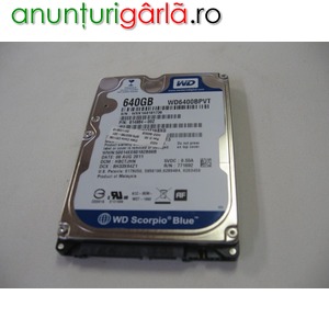 Imagine anunţ Hard disk laptop 640 Gb
