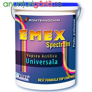Imagine anunţ Vopsea Acrilica Universala EMEX SPECTRUM /Kg - Gri