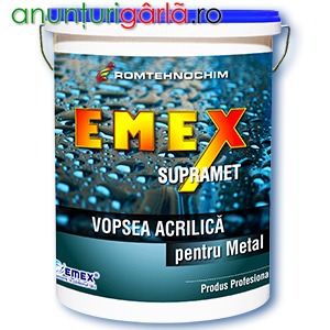Imagine anunţ Vopsea Acrilica pentru Metal EMEX SUPRAMET /Kg - Gri