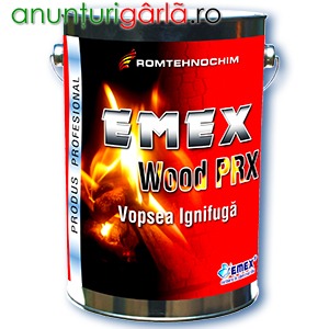 Imagine anunţ Vopsea Ignifuga Termospumanta EMEX WOOD PRX /Kg - Alb