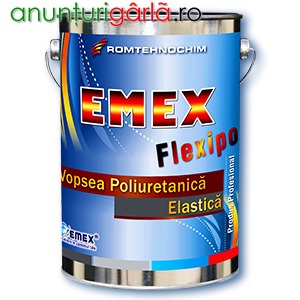 Imagine anunţ Vopsea Poliuretanica Elastica EMEX FLEXIPOL /Kg - Gri