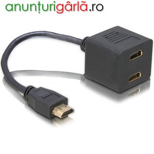 Imagine anunţ Adaptor HDMI tata la 2x HDMI mama - 65056