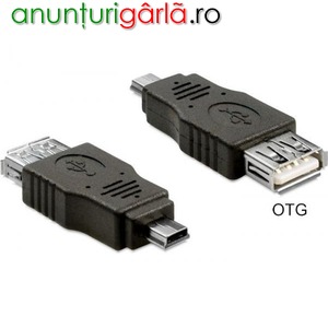 Imagine anunţ Adaptor mini USB tata la USB 2.0-A mama OTG - 65399