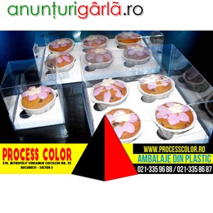 Imagine anunţ Ambalaje Cupcakes Proces Color