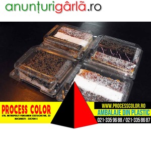 Imagine anunţ Caserole Plastic Pentru Prajituri Process Color