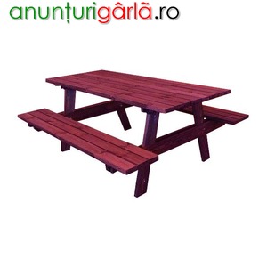 Imagine anunţ mese picnic din lemn - 435 RON