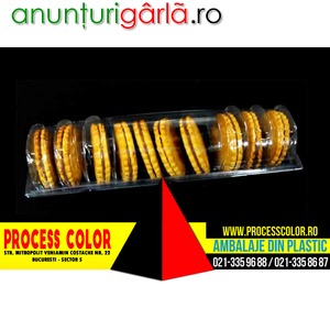 Imagine anunţ Caserole din plastic biscuiti rotunzi cu crema Process Color