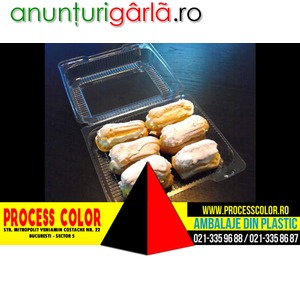 Imagine anunţ Caserole din plastic pentru minieclere model RIVER Process Color