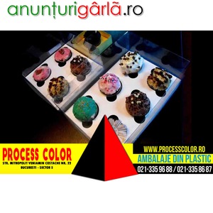 Imagine anunţ Cutii din plastic pentru 6 cupcakes Process Color