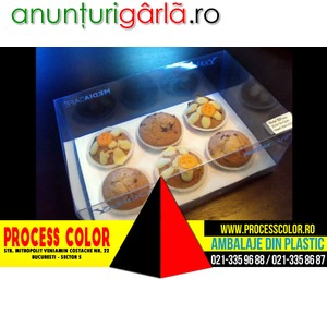 Imagine anunţ Cutii din plastic pentru 6 muffins Process Color