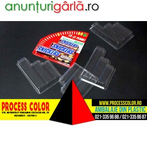 Imagine anunţ Blistere din plastic promotie batoane ciocolata Process Color