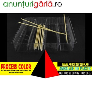 Imagine anunţ Caserole compartimentate pentru frigarui Process Color