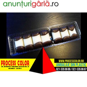 Imagine anunţ Caserole din plastic biscuiti ciocolata 2 alveole Process Color
